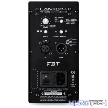 FBT  CANTO8CAB 8in ACTIVE SPEAKER 200W + 100W RMS BLACK
